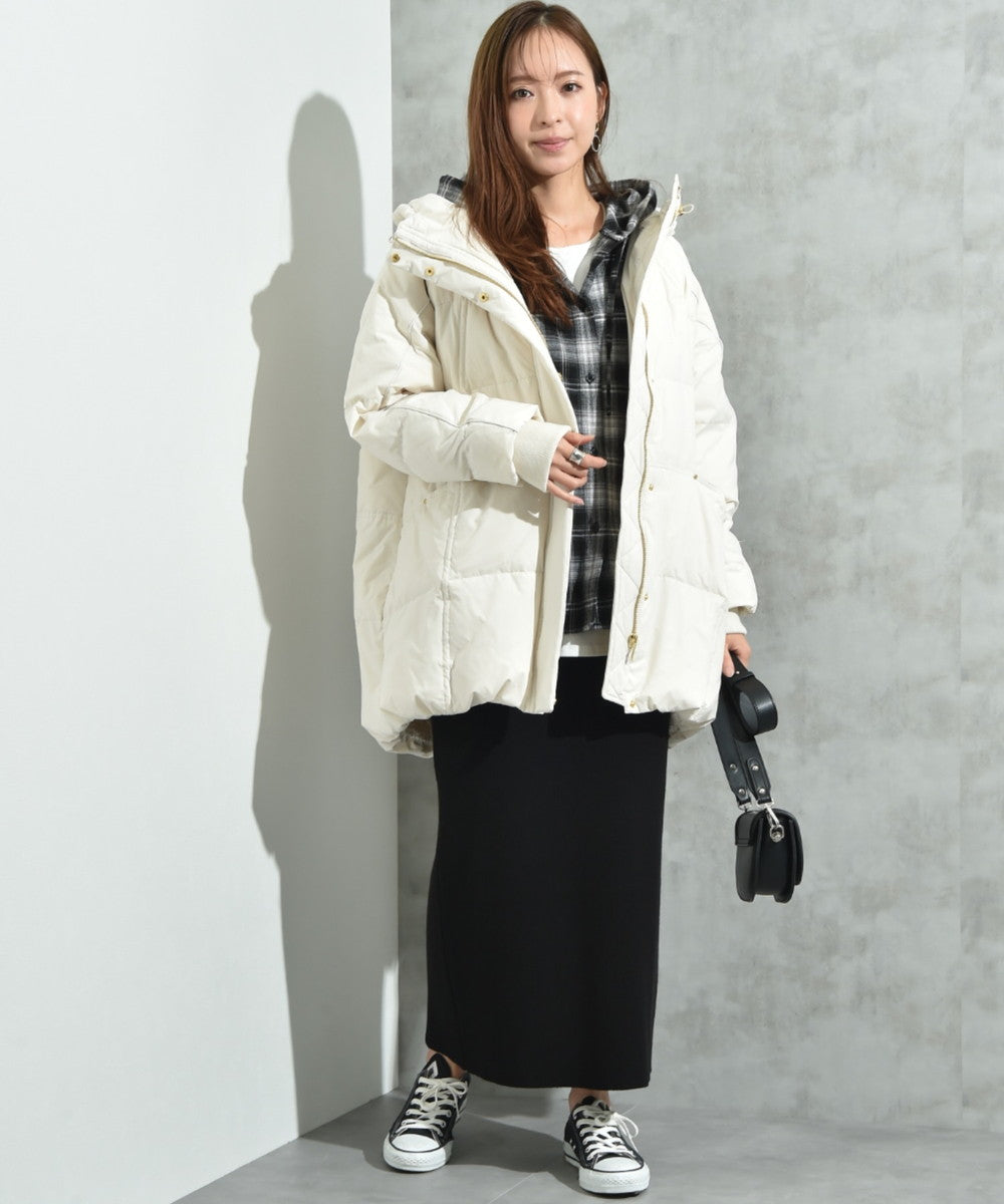 インタープラネット INTERPLANET ストレッチフードミドルピュアダウン (グレージュ) グレージュ