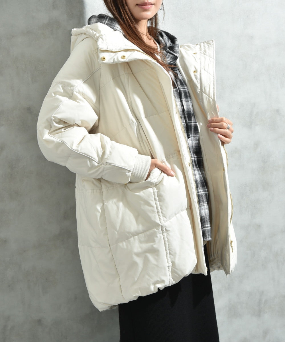 インタープラネット INTERPLANET ストレッチフードミドルピュアダウン (グレージュ) グレージュ