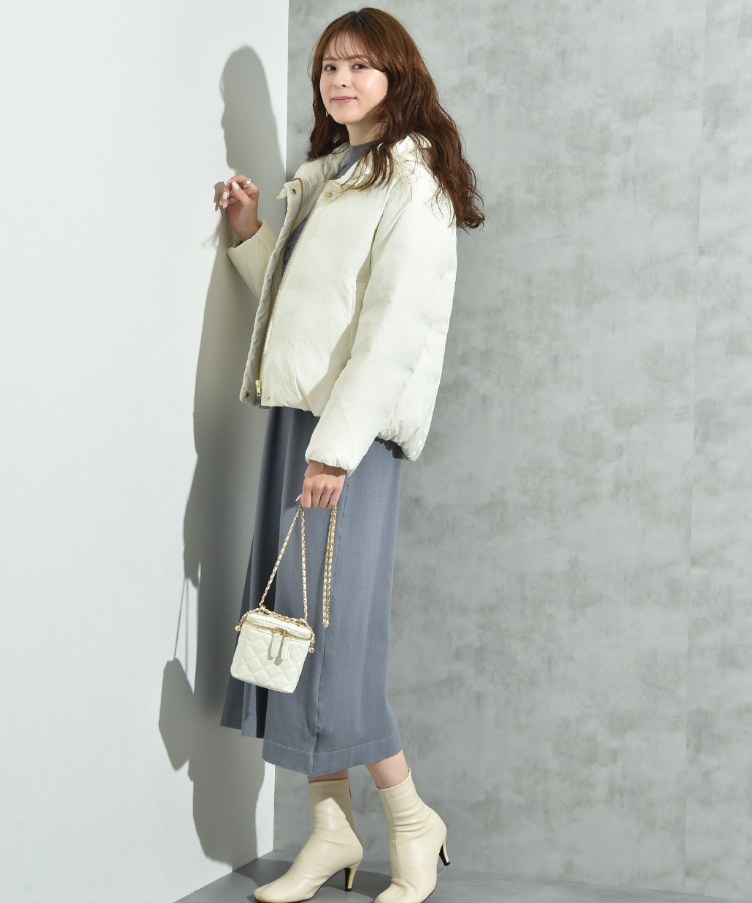 インタープラネット INTERPLANET ナイロンマイクロタフタフード付ショートコート (オフホワイト) オフホワイト