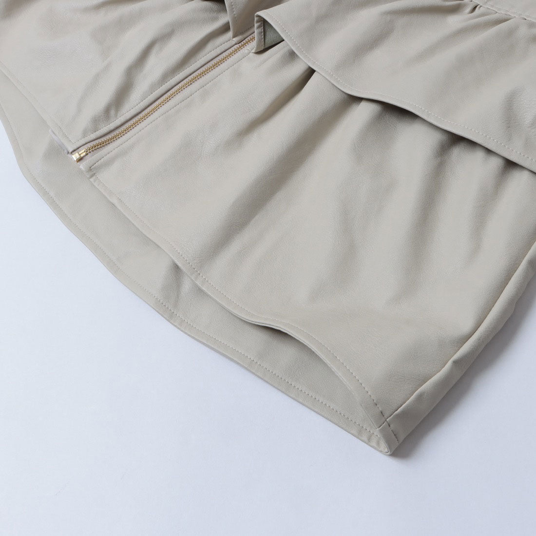 インタープラネット INTERPLANET フェクレザーノーカラーティアードジャケット (ネイビー) ネイビー