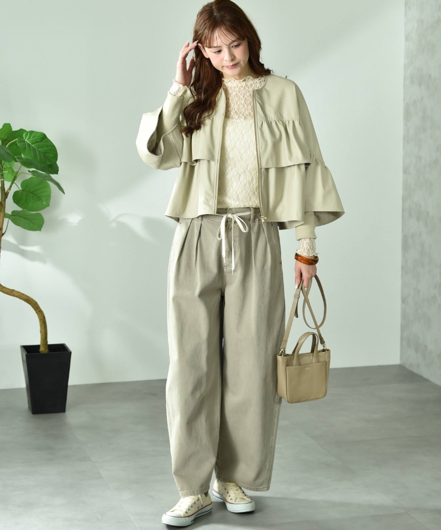 インタープラネット INTERPLANET フェクレザーノーカラーティアードジャケット (ネイビー) ネイビー