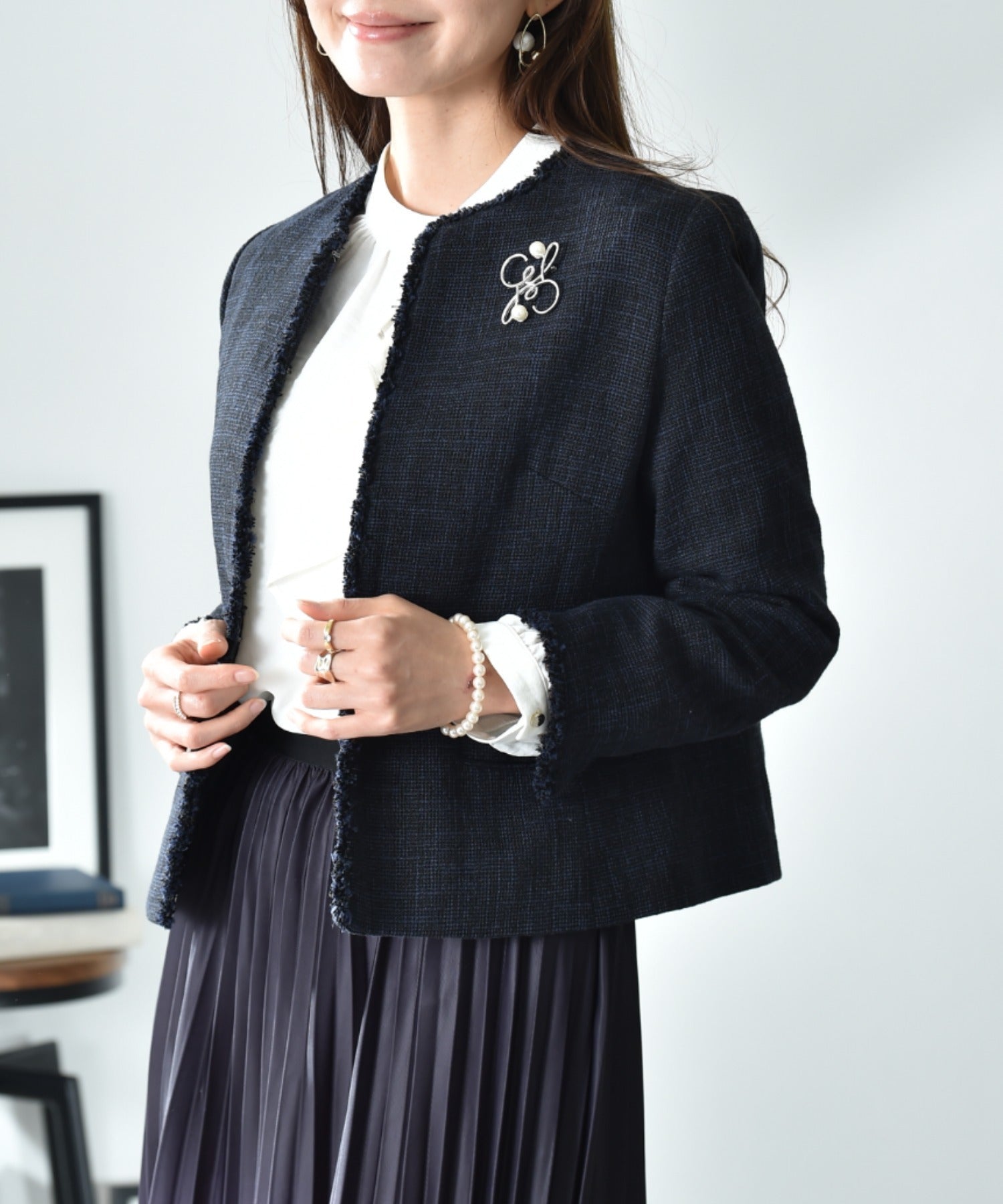 インタープラネット INTERPLANET ニュアンスパール付ブローチ (ゴールド) ゴールド