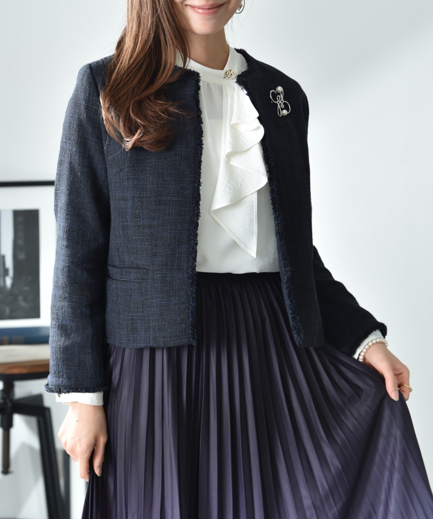 インタープラネット INTERPLANET ニュアンスパール付ブローチ (ゴールド) ゴールド