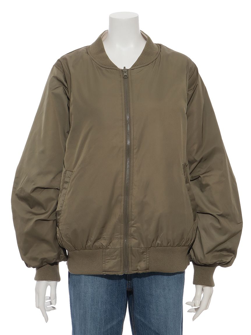 インタープラネット INTERPLANET Eツイル*ボアリバーシブルMAー1ブルゾン