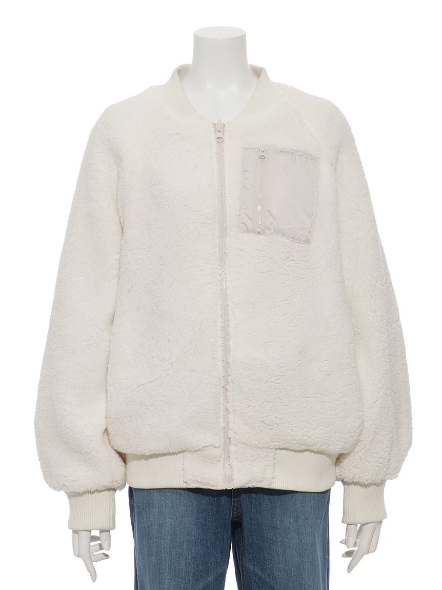 インタープラネット INTERPLANET Eツイル*ボアリバーシブルMAー1ブルゾン