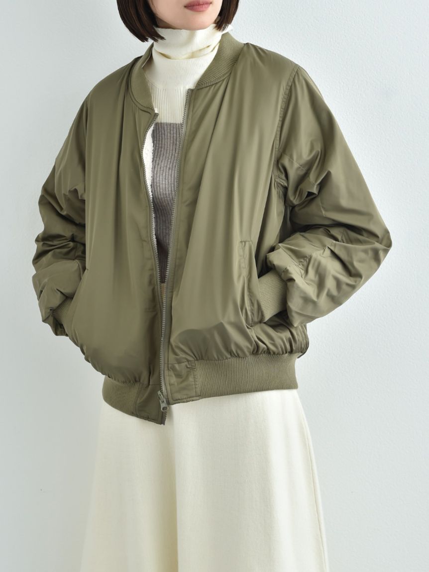 インタープラネット INTERPLANET Eツイル*ボアリバーシブルMAー1ブルゾン