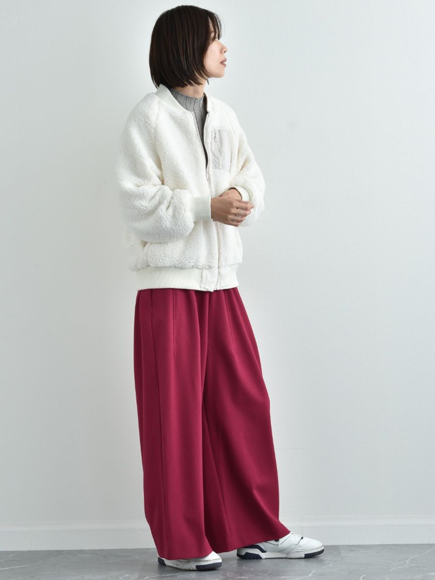 インタープラネット INTERPLANET Eツイル*ボアリバーシブルMAー1ブルゾン