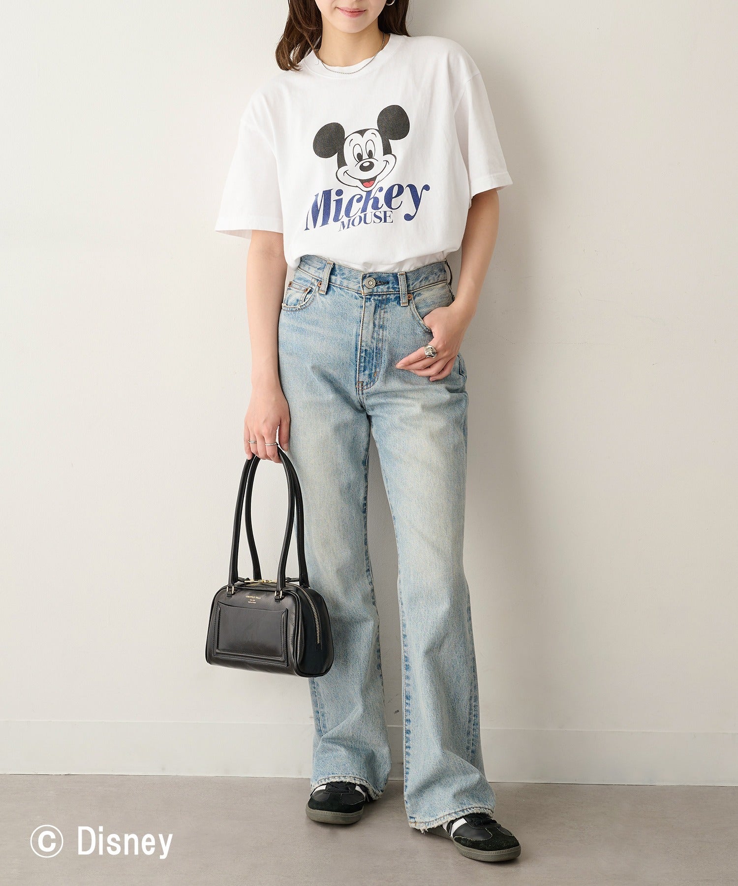 グッドロックスピード GOOD ROCK SPEED Disney / Mickey Mouse ミッキーマウス / Tシャツ (ホワイト) ホワイト