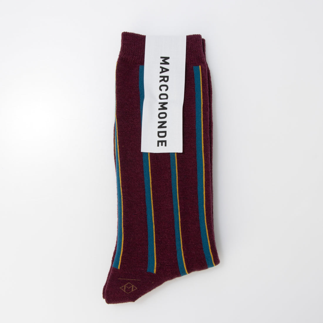 マルコモンド MARCOMONDE ストライプソックス SC25A-009 ”Turkey” pattern 09 靴下 ソックス (バーガンディー) バーガンディー