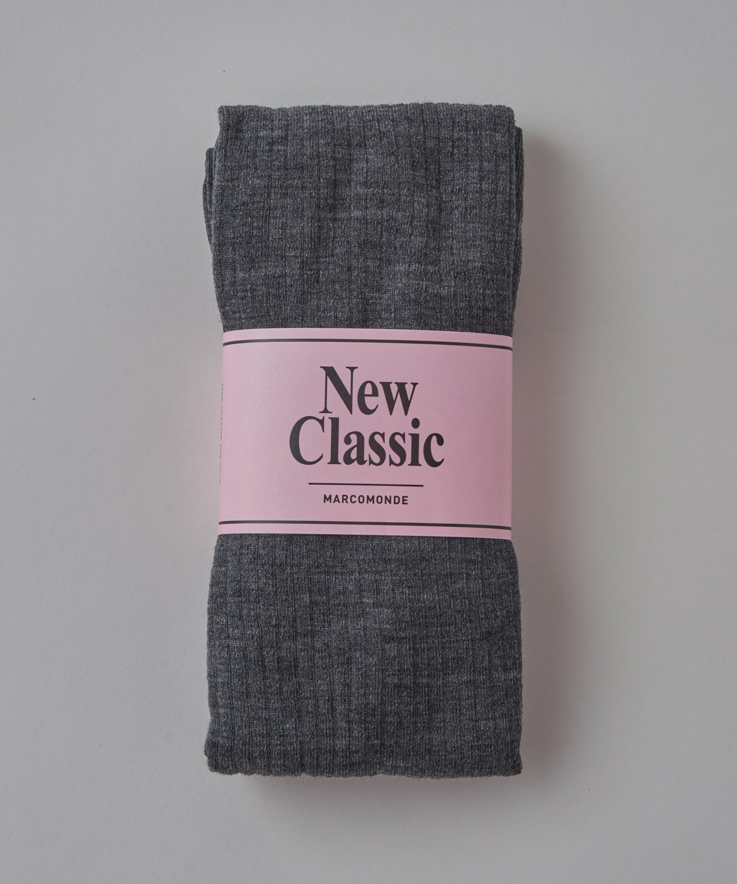 マルコモンド MARCOMONDE wool wide ribbed tights 240N5/1W-T 靴下 ソックス (グレー) グレー