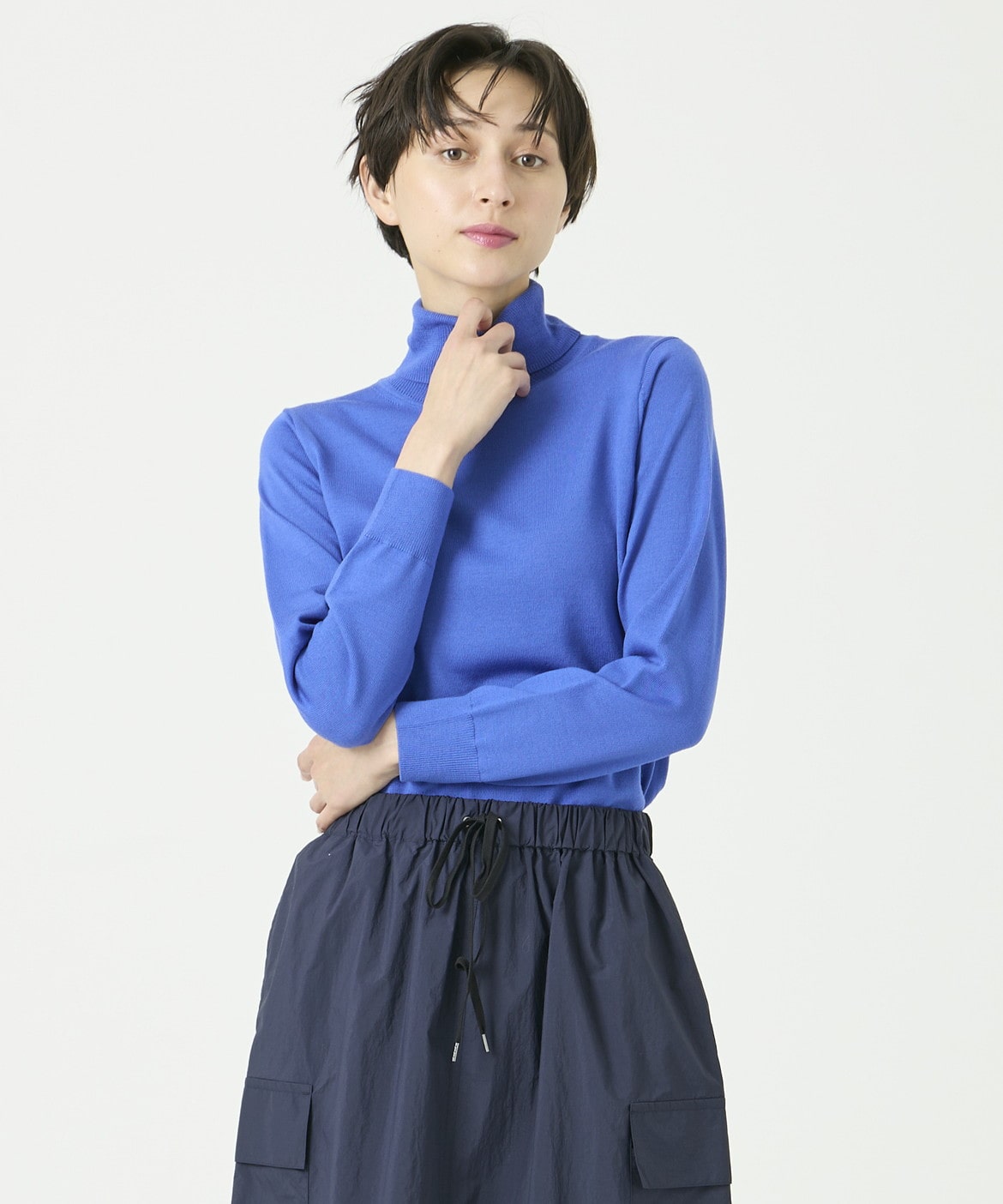 イッツインターナショナル I.T.'S. international ウォッシャブルウールベーシックタートルネックニット《HARMONY》 (ブラック) ブラック