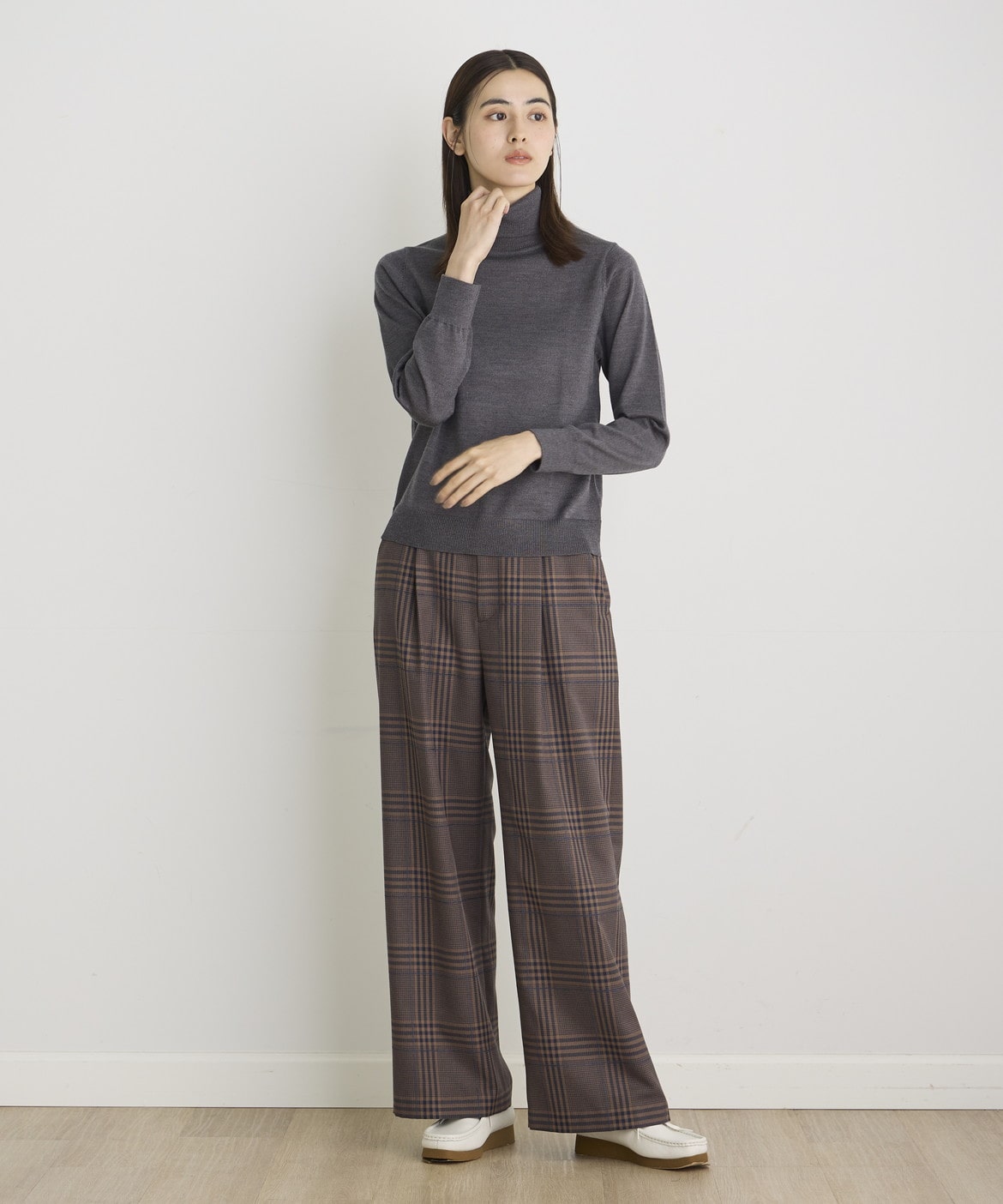 イッツインターナショナル I.T.'S. international ウォッシャブルウールベーシックタートルネックニット《HARMONY》 (ブラック) ブラック