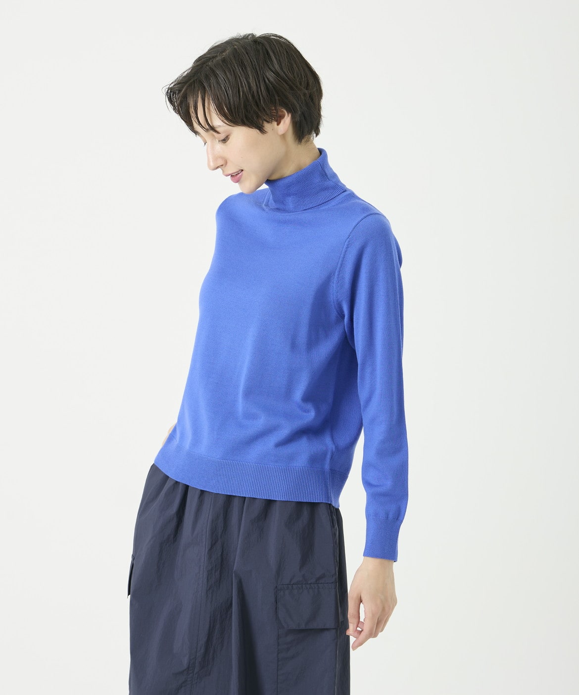 イッツインターナショナル I.T.'S. international ウォッシャブルウールベーシックタートルネックニット《HARMONY》 (ブラック) ブラック