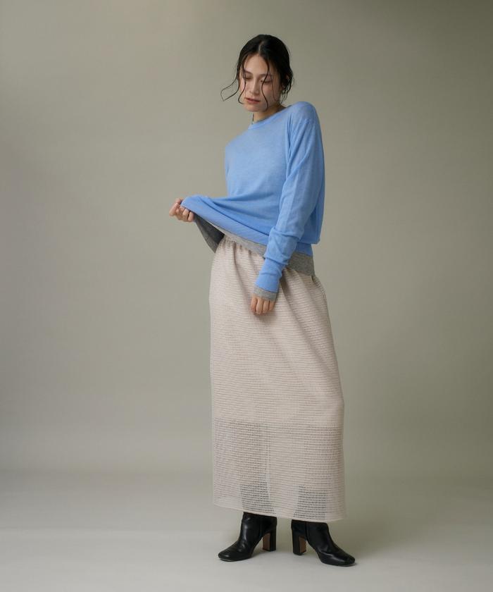 イッツインターナショナル I.T.'S. international クルーネックニットプルオーバー《Melty air wool》 (ピンク1) ピンク1