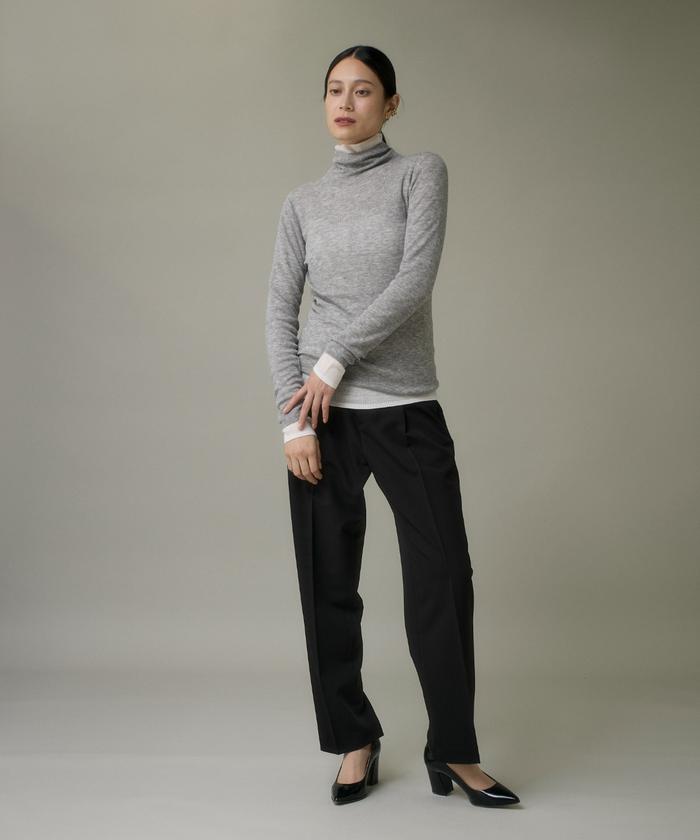 イッツインターナショナル I.T.'S. international ハイネックニットプルオーバー《Melty air wool》 (グレー1) グレー1
