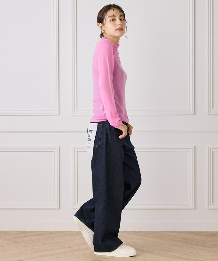 イッツインターナショナル I.T.'S. international ハイネックニットプルオーバー《Melty air wool》 (グレー1) グレー1
