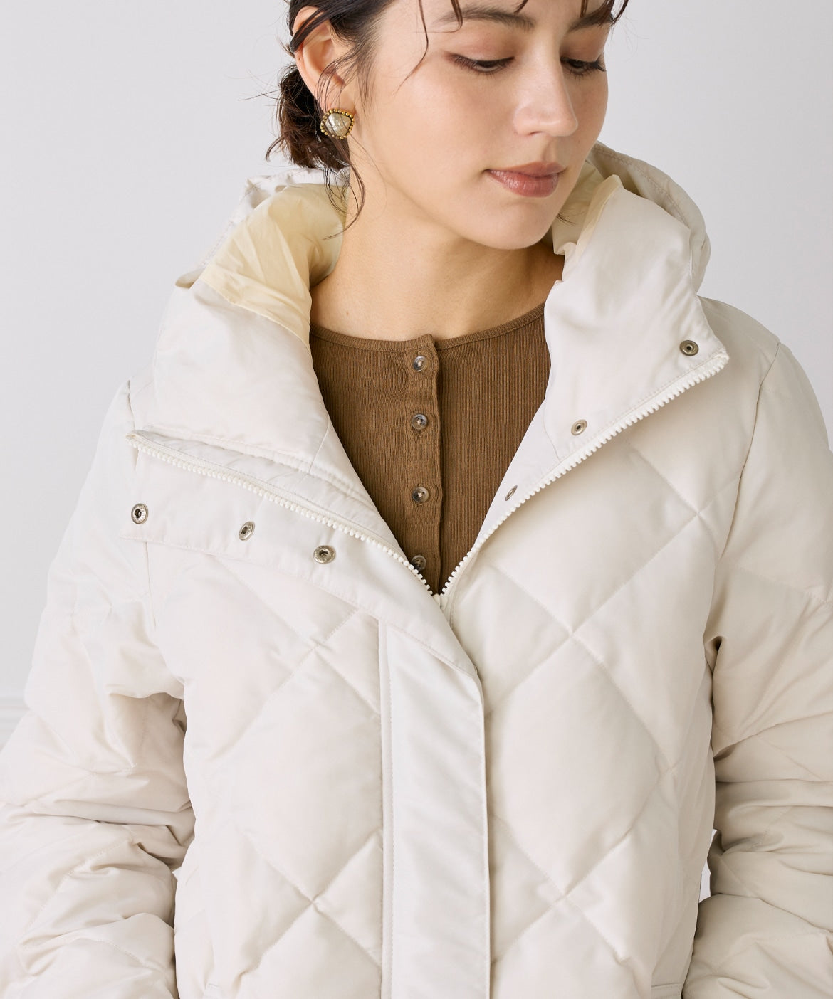 イッツインターナショナル I.T.'S. international フーデットダウンコート《TAIONコラボレーション》 (グレーベージュ3) グレーベージュ3