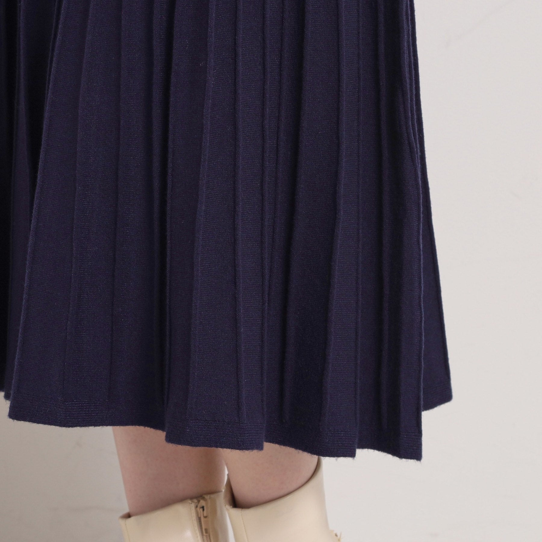 イッツデモ ITS'DEMO ポロ衿ニットフレアワンピース (ブラック(019)) ブラック(019)