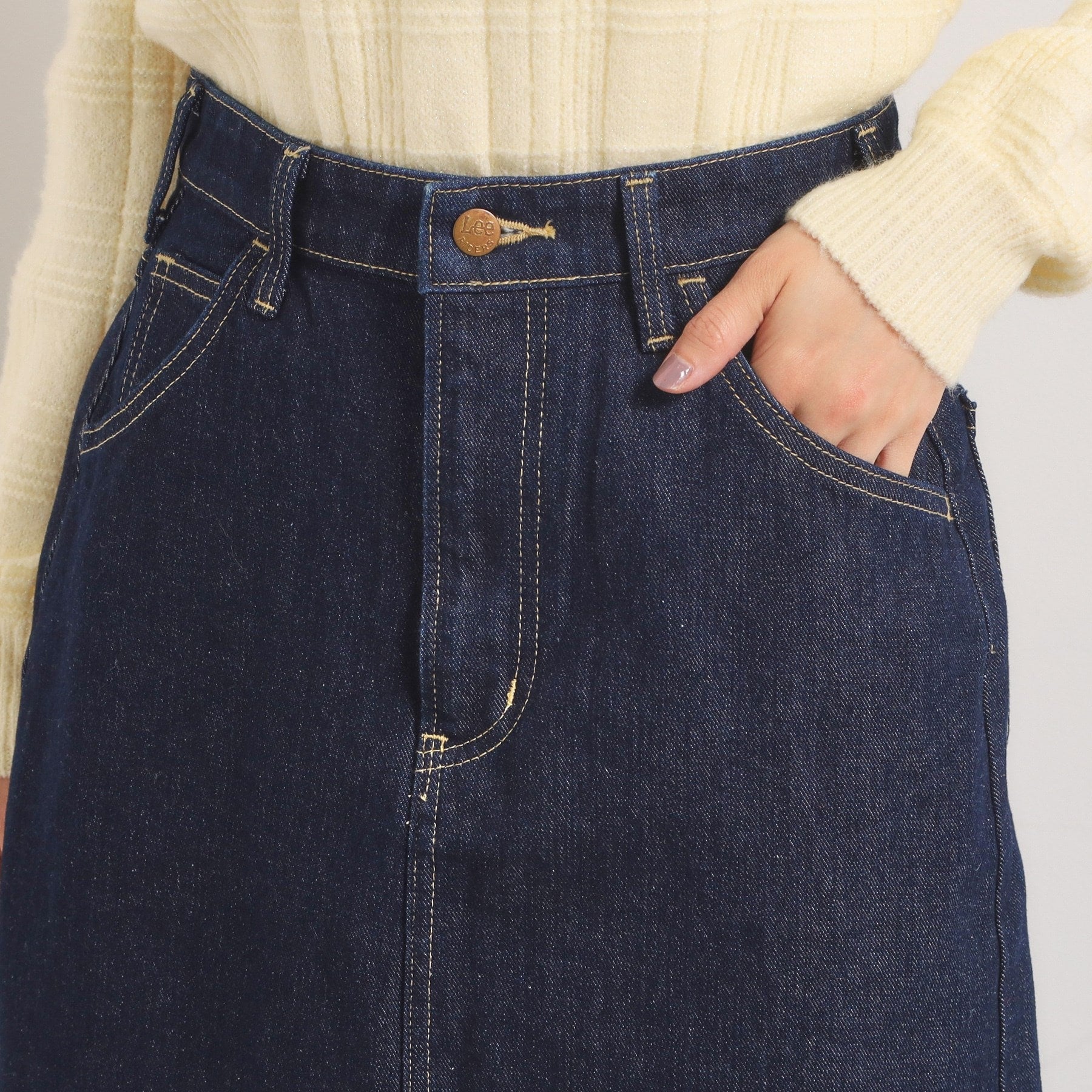 イッツデモ ITS'DEMO Lee Babe デニムスカート (ネイビー(094)) ネイビー(094)