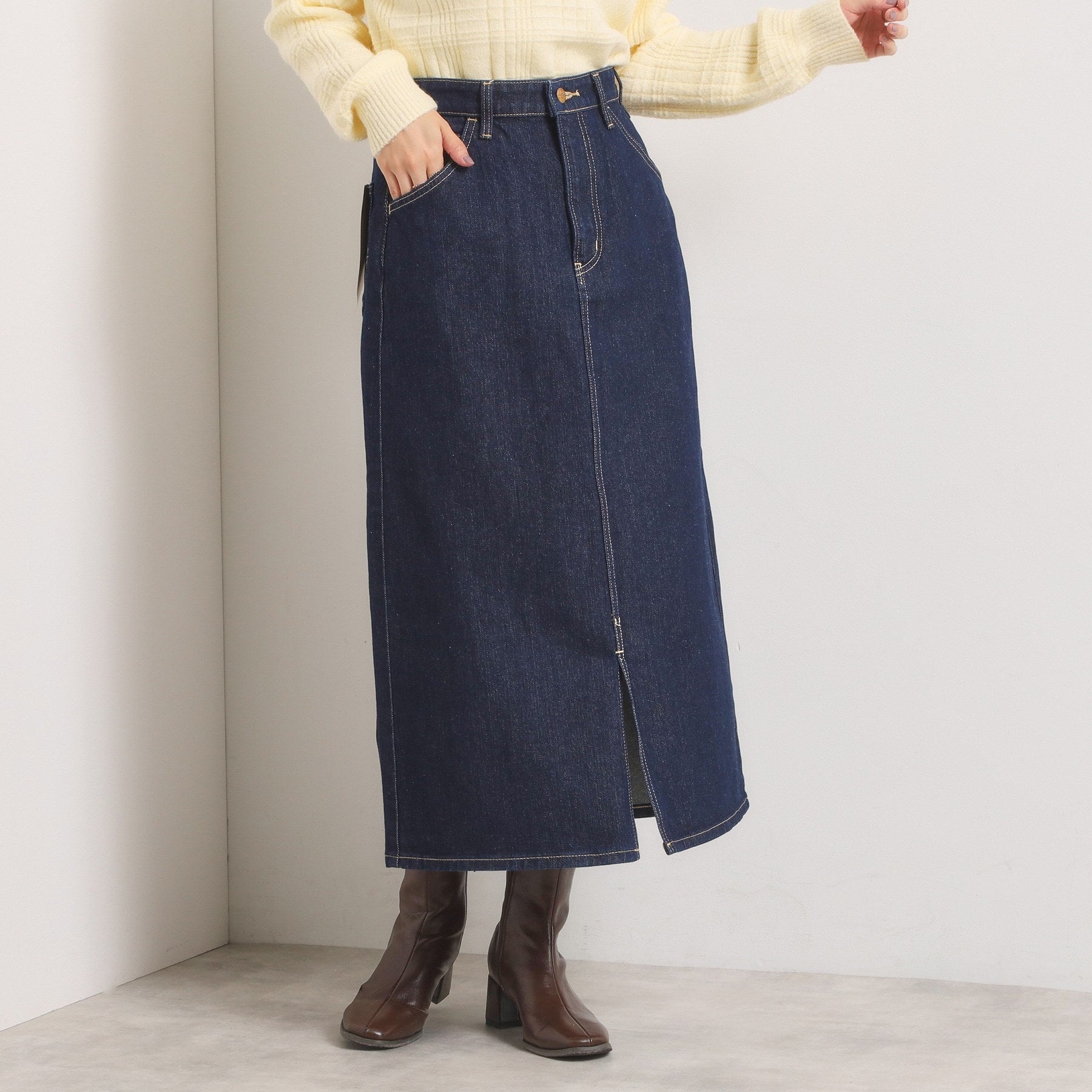 イッツデモ ITS'DEMO Lee Babe デニムスカート (ネイビー(094)) ネイビー(094)
