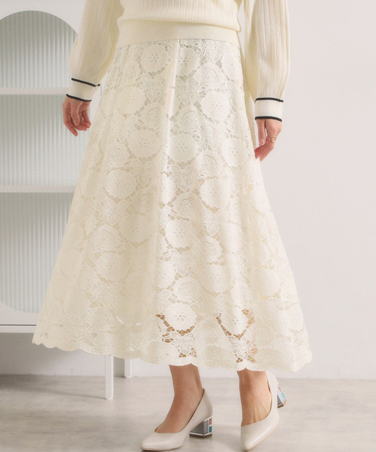 イッツデモ ITS'DEMO レーススカート (オフホワイト(003)) オフホワイト(003)