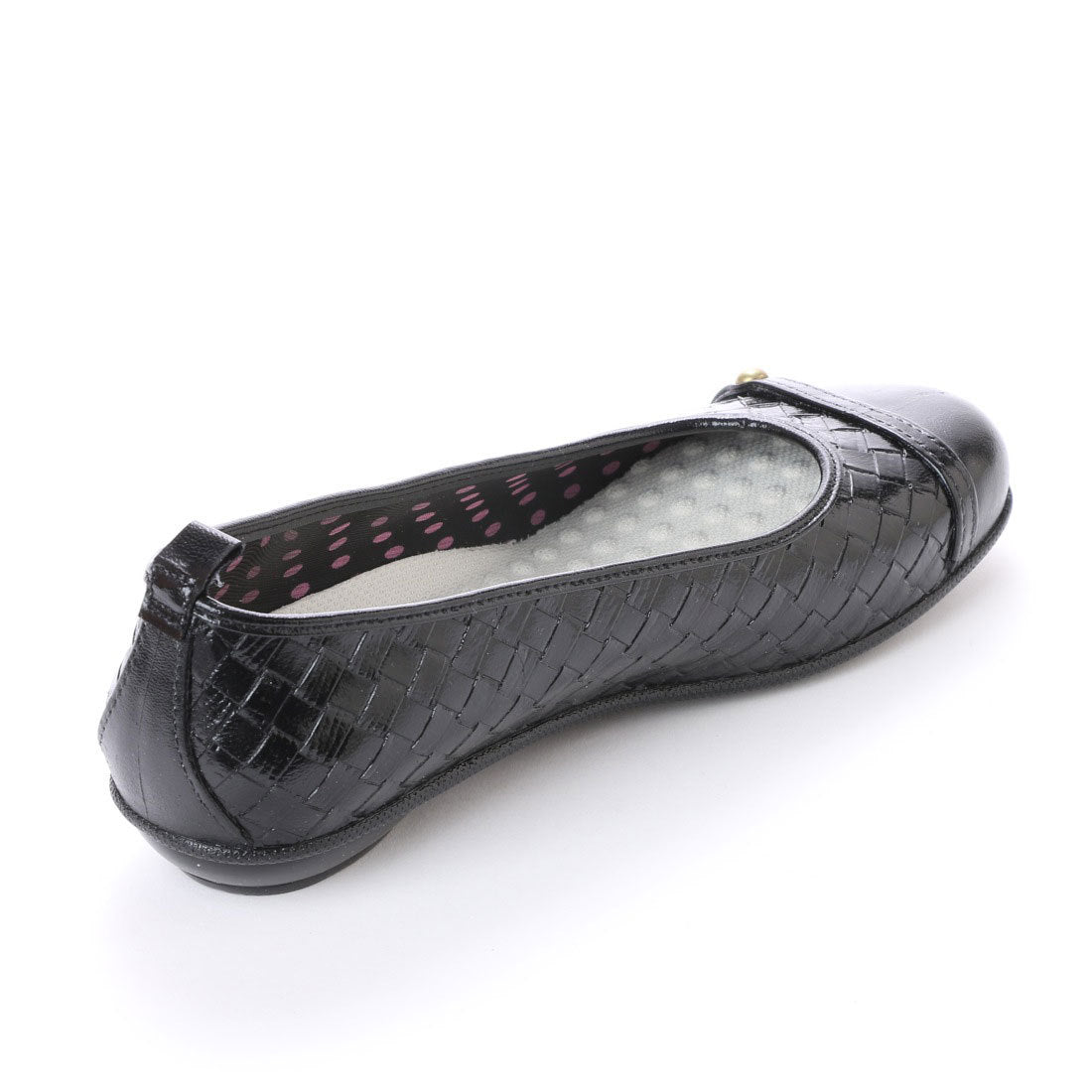 イタリコ ITALICO 日本製 防水 型押しメッシュ風ぺたんこレインパンプス