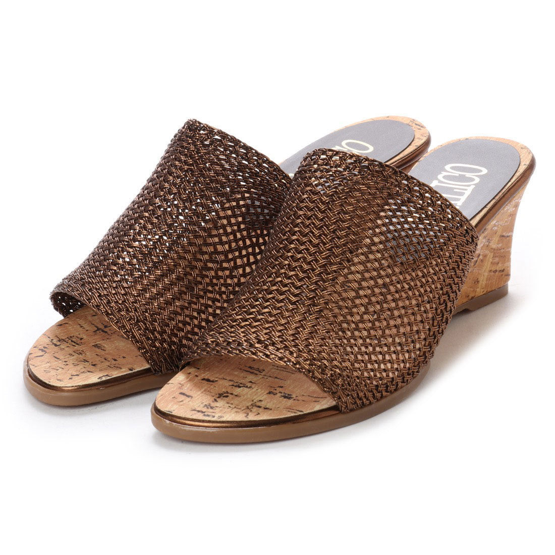 イタリコ ITALICO 日本製 エスニック風メッシュ カジュアル リゾート ミュール (ブロンズ) ブロンズ