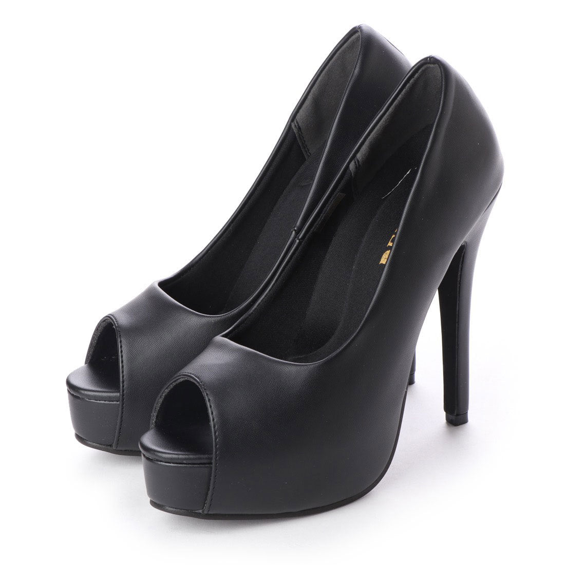 イタリコ ITALICO 美脚を叶えるレッドソール ハイヒールオープントゥパンプス (ブラックスムース) ブラックスムース