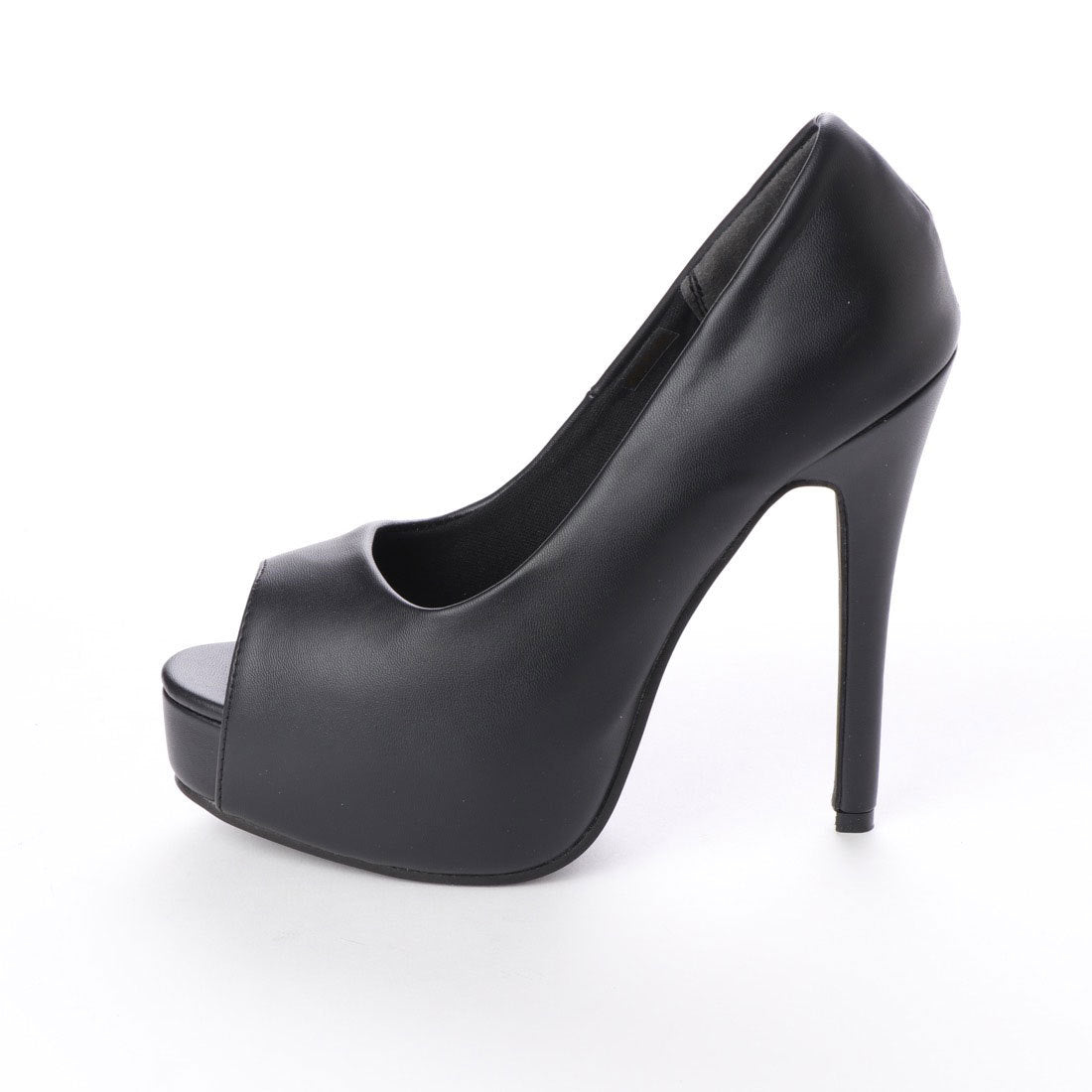 イタリコ ITALICO 美脚を叶えるレッドソール ハイヒールオープントゥパンプス (ブラックスムース) ブラックスムース