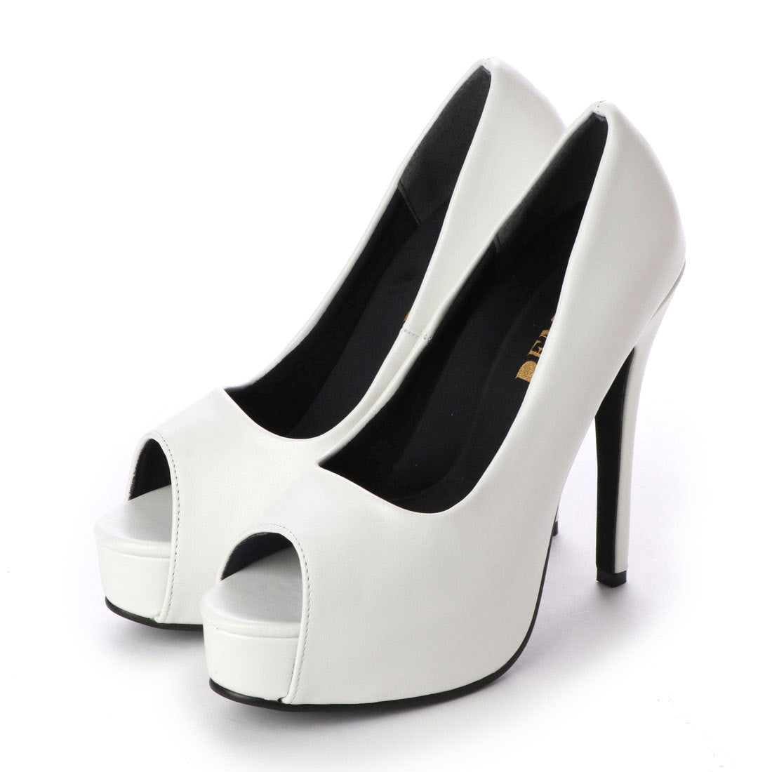 イタリコ ITALICO 美脚を叶えるレッドソール ハイヒールオープントゥパンプス (ホワイトスムース) ホワイトスムース