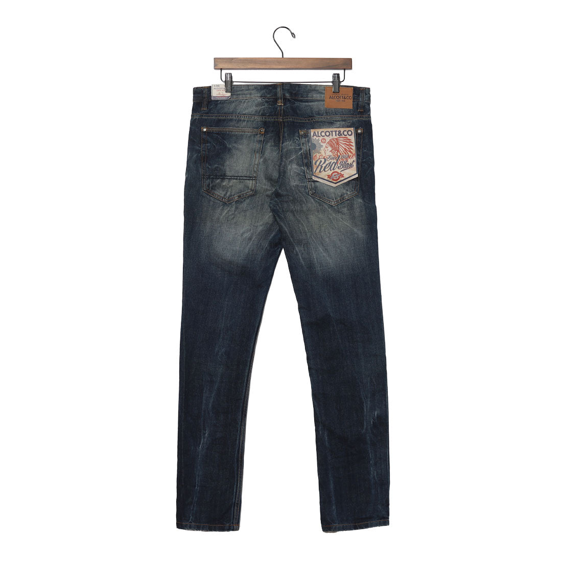 イタリコ ITALICO ALCOTT アルコット ダメージ加工 ストレートジーンズ (デニム) デニム