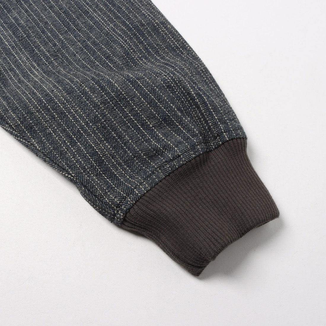 イタリコ ITALICO albe 日本製 ストライプ スタンド襟 ブルゾン (ネイビー) ネイビー