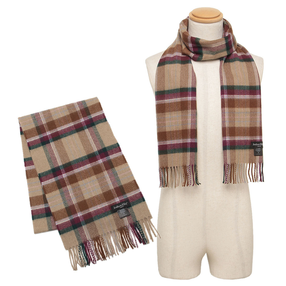 ジョシュアエリス Joshua Ellis ストール ベージュ マルチカラー メンズ レディース ユニセックス JOSHUA ELLIS LXK 51975,BEIGE GREEN PINK BLUE