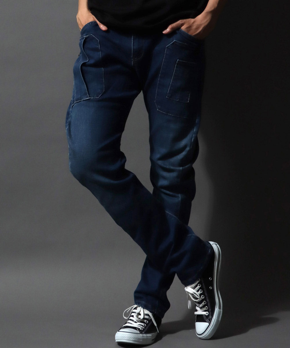 Jeanism EDWIN 3D Cut Denim Stretch Helicrew Cargo Pants