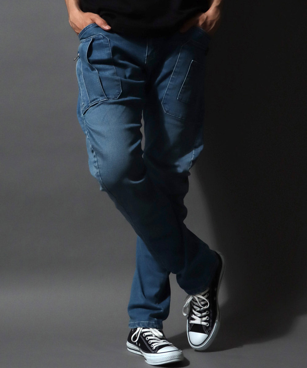 Jeanism EDWIN 3D Cut Denim Stretch Helicrew Cargo Pants