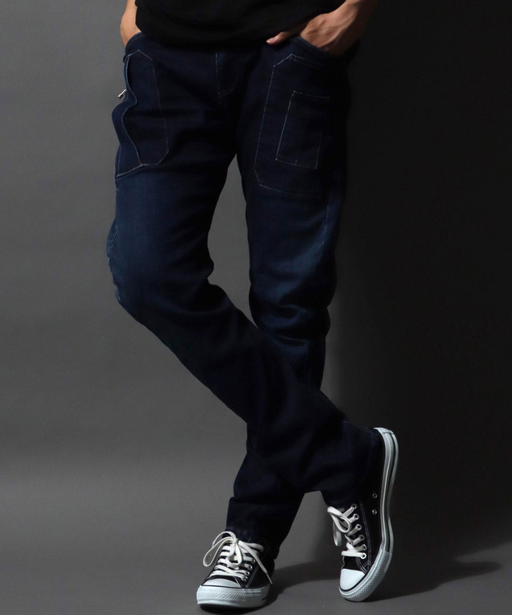 Jeanism EDWIN 3D Cut Denim Stretch Helicrew Cargo Pants