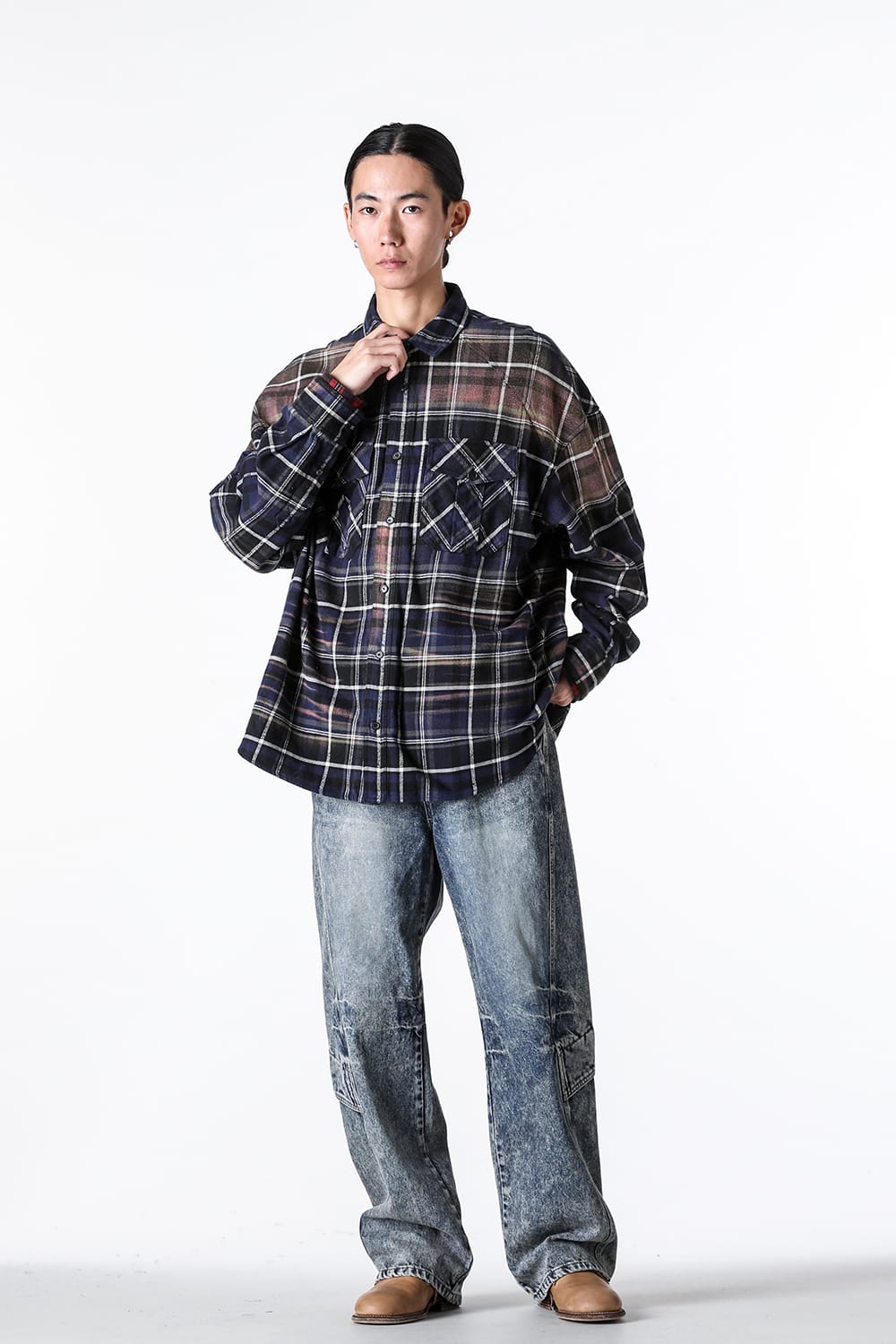 ジュン ジー Juun.J Washed Denim Straight Pants