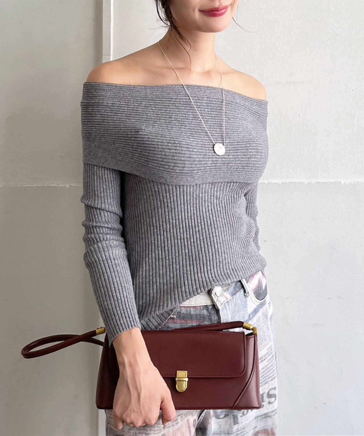 ジュエローブ Jewelobe 横長フラップショルダーバッグ