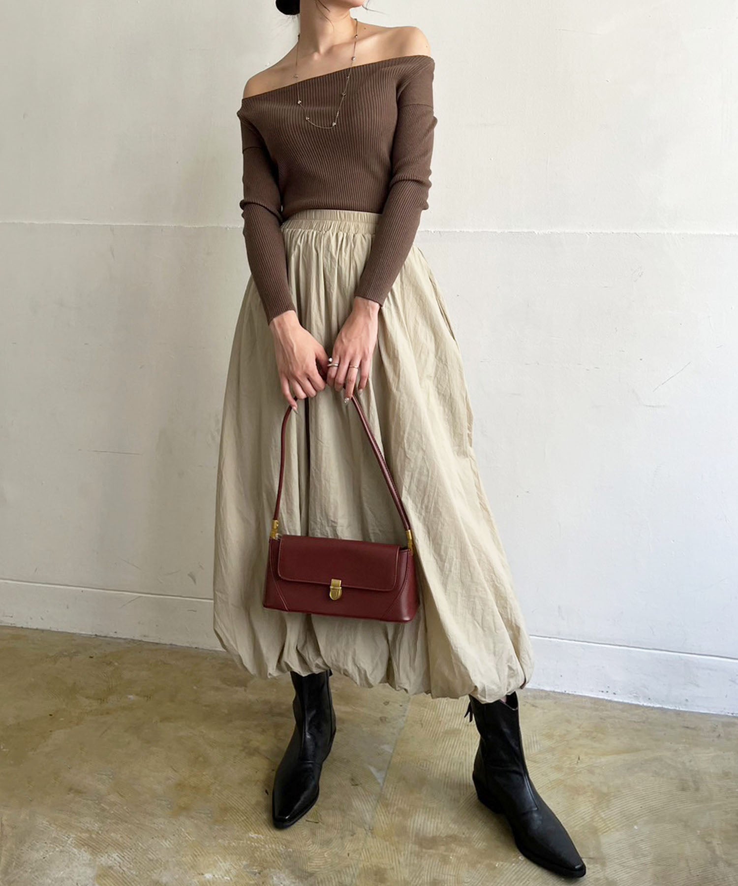 ジュエローブ Jewelobe 横長フラップショルダーバッグ