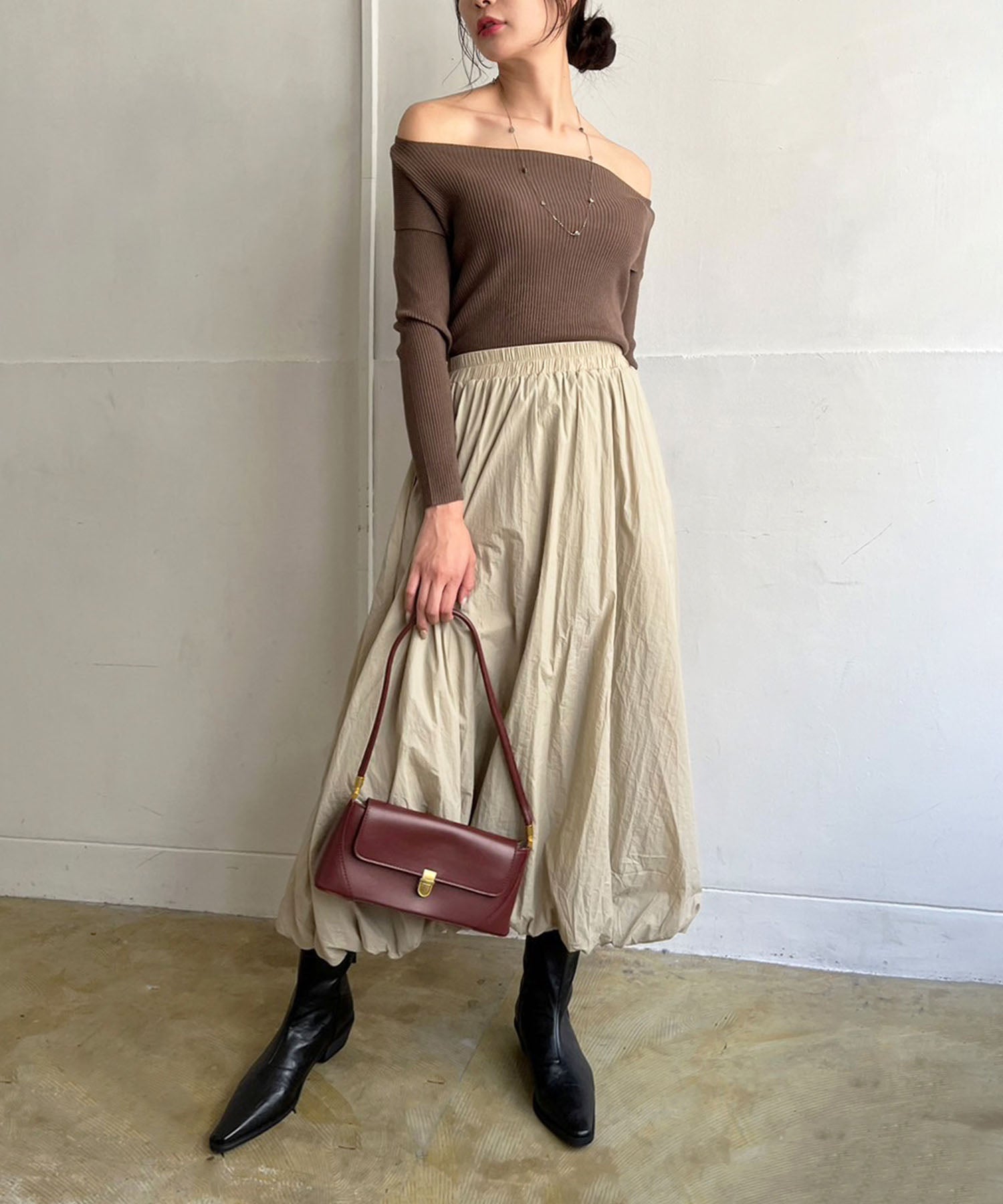 ジュエローブ Jewelobe 横長フラップショルダーバッグ