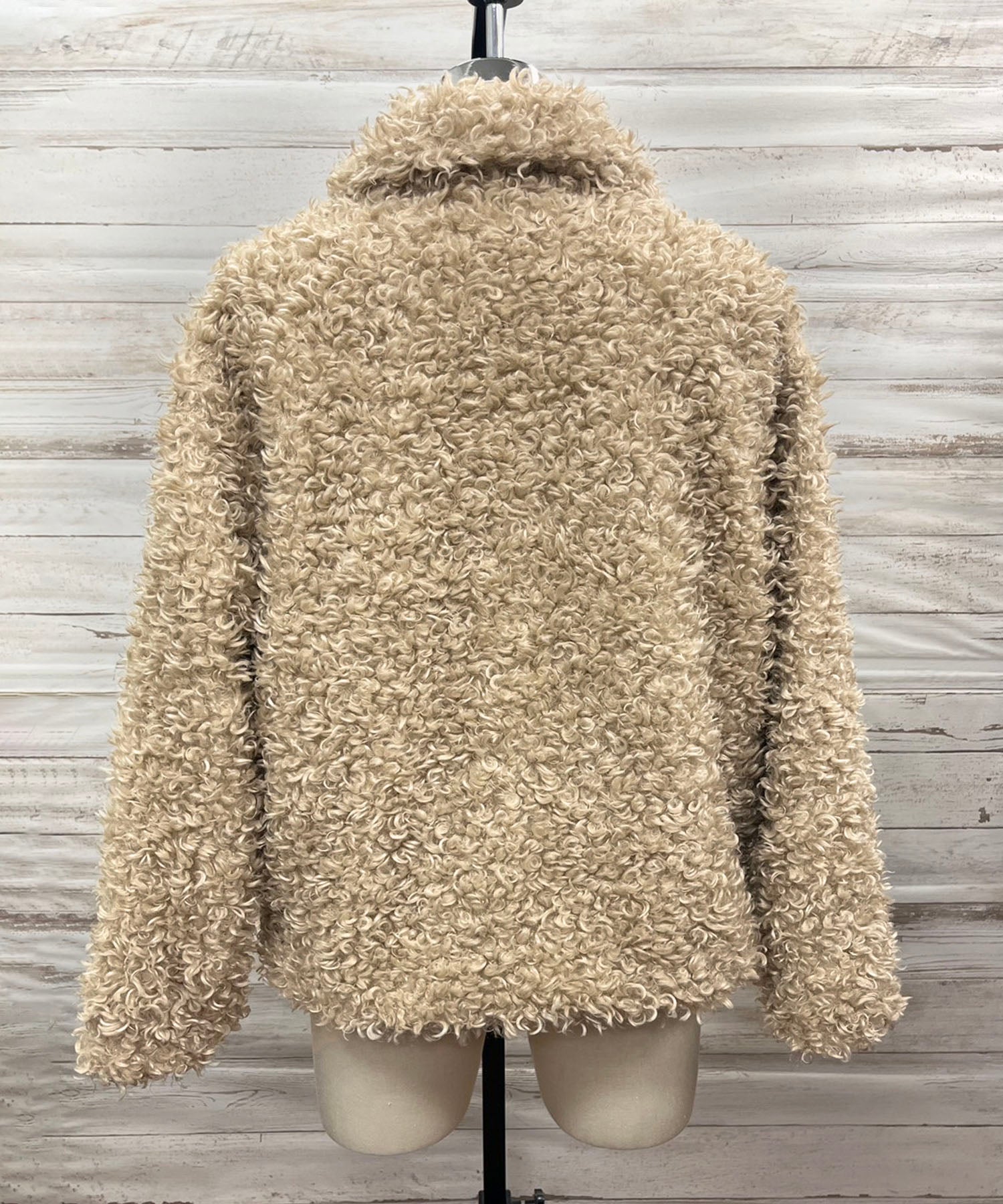 ジュエローブ Jewelobe プードルフェイクファーオーバーサイズブルゾン (ベージュ) ベージュ