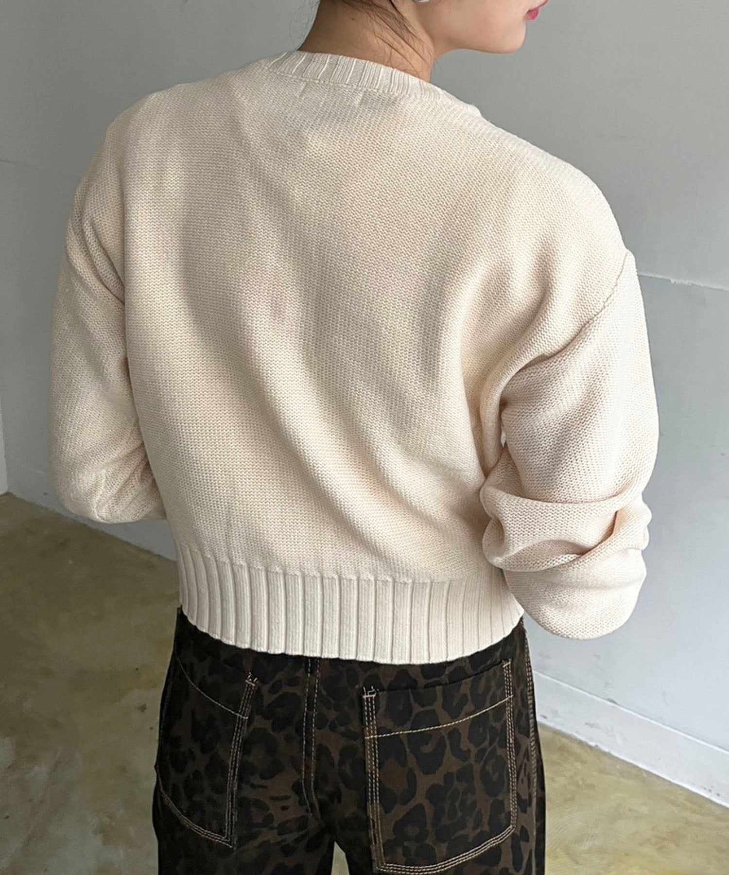 ジュエローブ Jewelobe 天竺裏編みショートカーディガン