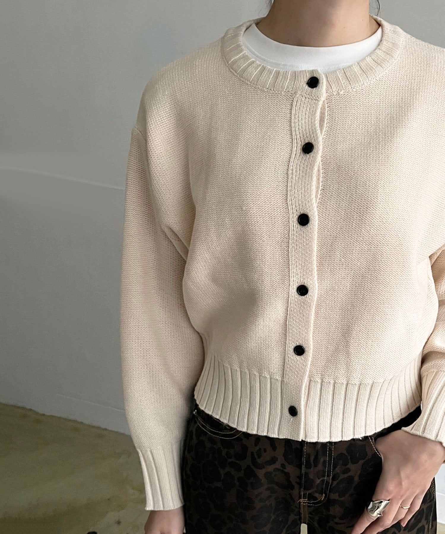 ジュエローブ Jewelobe 天竺裏編みショートカーディガン