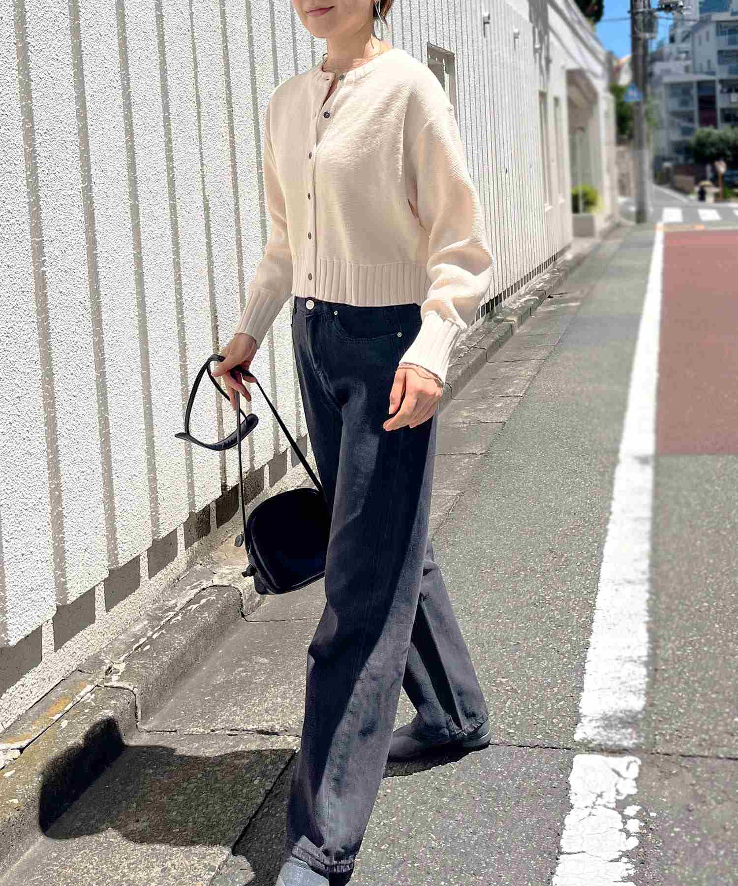 ジュエローブ Jewelobe 天竺裏編みショートカーディガン