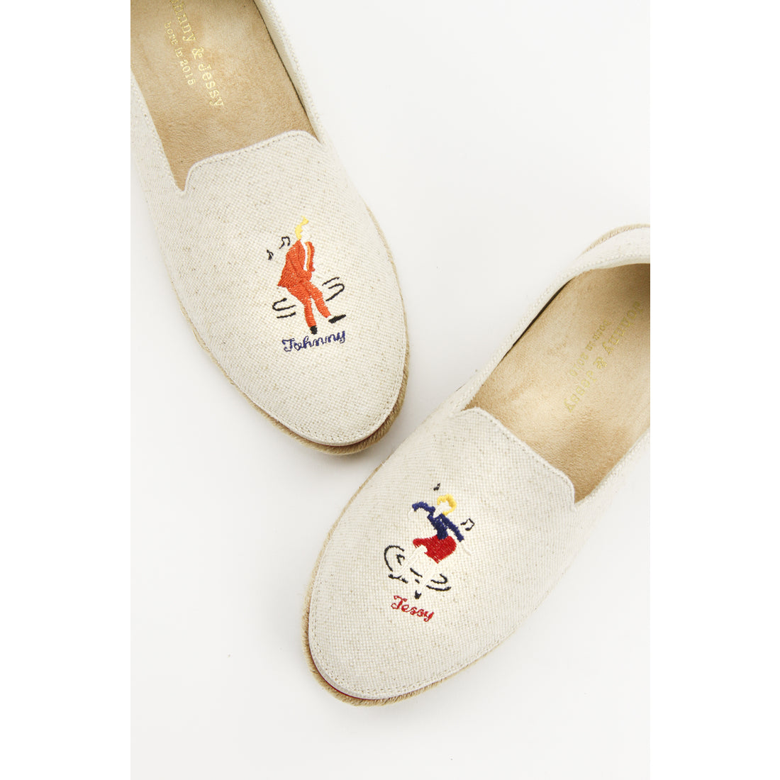 ジョニーアンドジェシー Johnny & Jessy J&J ダンシング刺繍 スリッポン