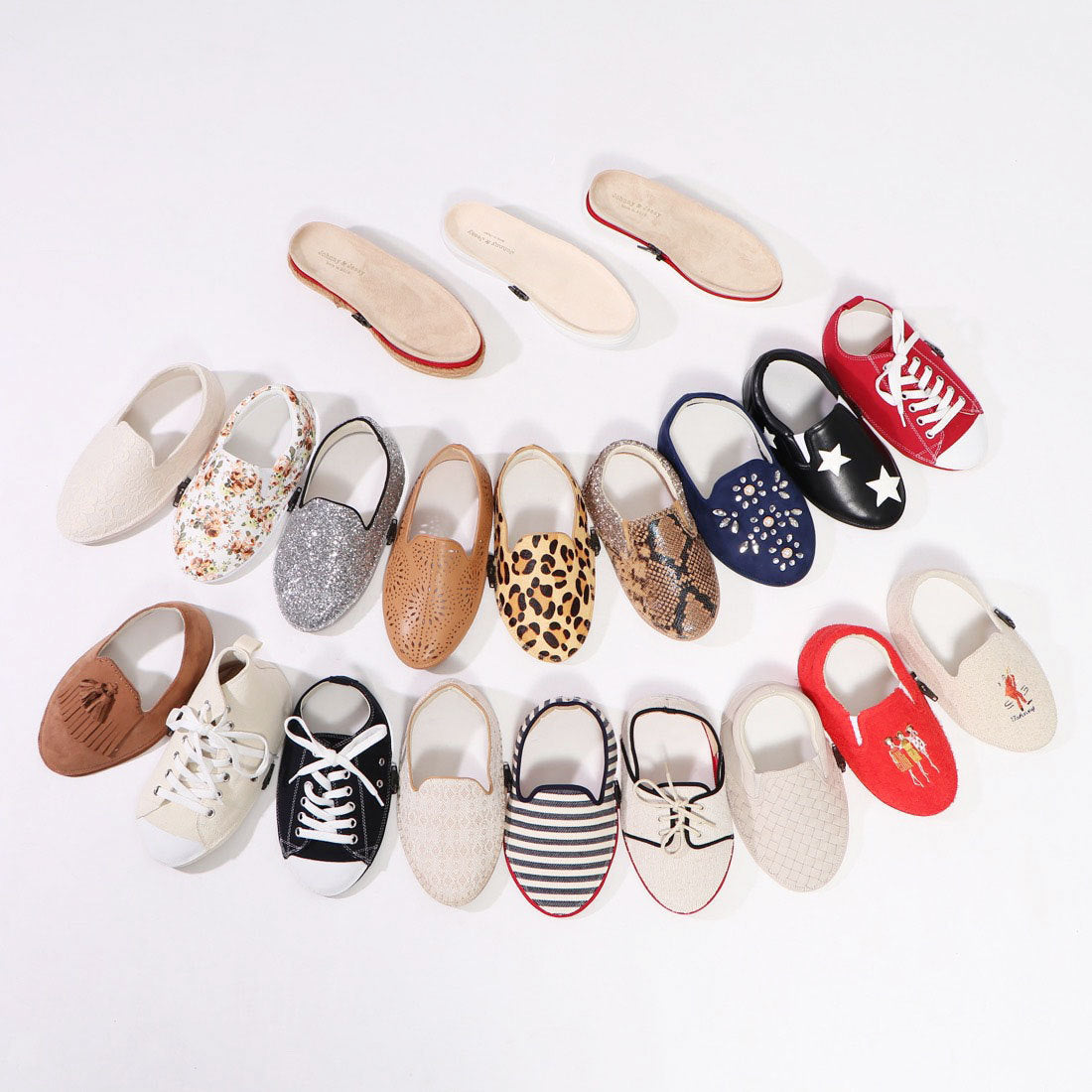 ジョニーアンドジェシー Johnny & Jessy J&J ダンシング刺繍 スリッポン