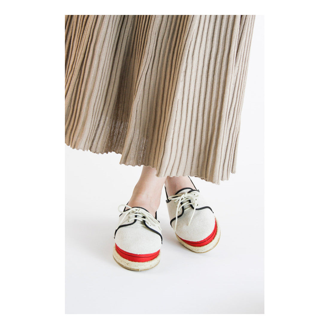 ジョニーアンドジェシー Johnny & Jessy 帆布レースアップ スリッポン