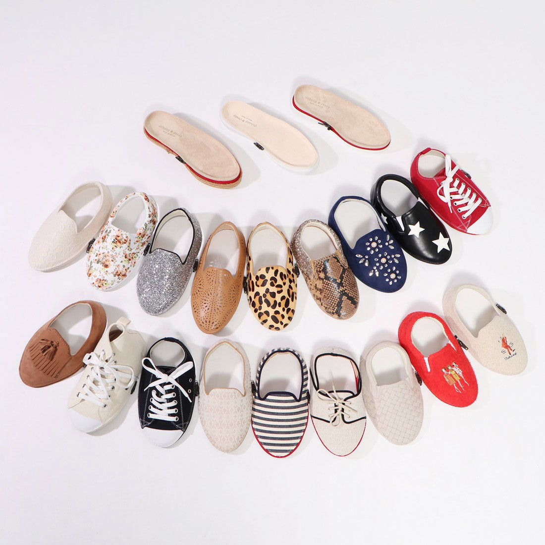 ジョニーアンドジェシー Johnny & Jessy 帆布レースアップ スリッポン