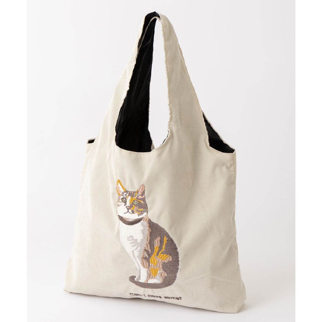 ジュビリー Jubilee ネコ刺繍 コーデュロイ トートバッグ (アイボリー) アイボリー