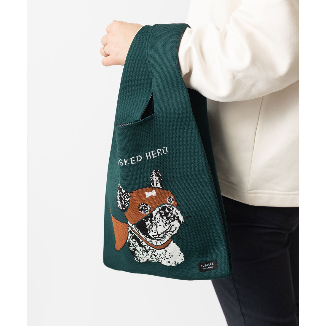 ジュビリー Jubilee ニットトートバッグ 大きめマルシェサイズ 猫や犬デザイン (その他10) その他10